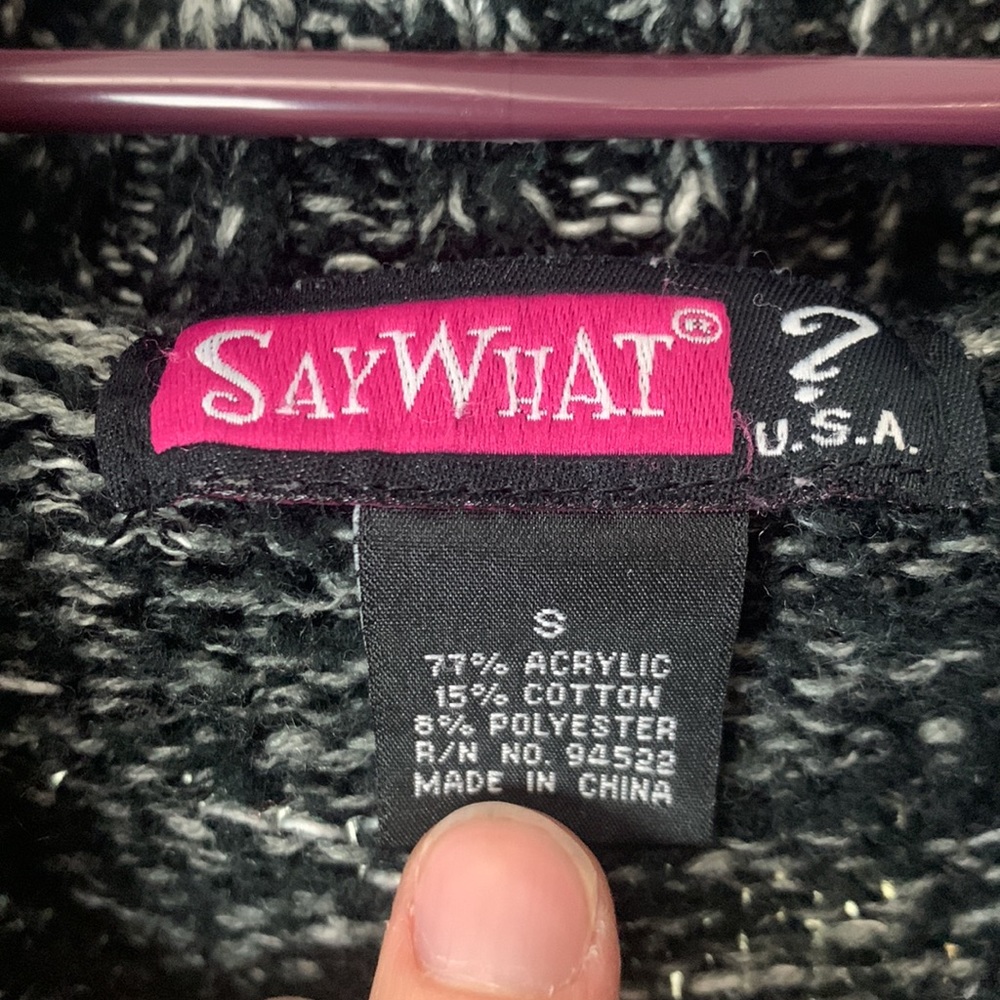 Say What? Women’s Small Short Sleeve Cowl Neck Sweater - Picture 2 of 5